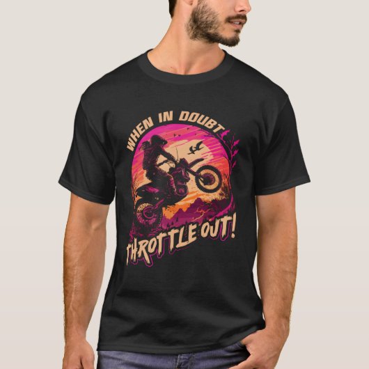 Motorcross bij twijfel smoorte vuile fiets uit t-shirt (Voorkant)