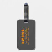 Motorcross Biker  Motorfiets en Motorfiets Bagagelabel (Achterkant verticaal)