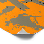 Motorcross Biker  Motorfiets en Motorfiets Poster (Hoek)