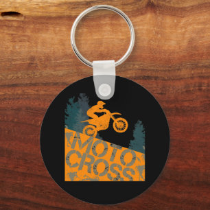 Motorcross Biker Motorfiets en Motorfiets Sleutelhanger