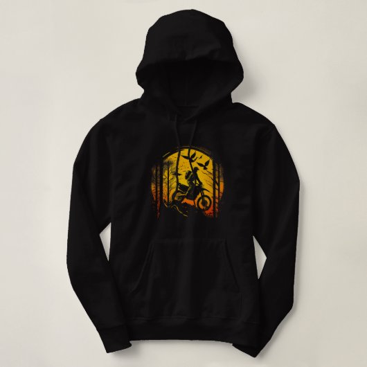 Motorcross Biker Motorfiets Enduro Motorcross Fan Hoodie (Design voorkant)