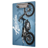 Motorcross Blue Dirt Bike Klembord | Kantoor-voorz (Links)
