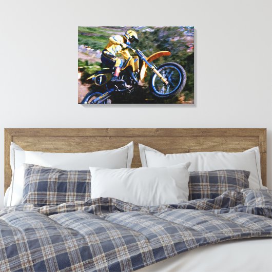 Motorcross Canvas Wrap - Mark Barnett op Saddlebac (Insitu (Slaapkamer))