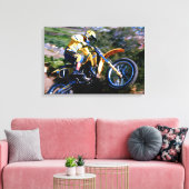 Motorcross Canvas Wrap - Mark Barnett op Saddlebac Afdruk (Insitu (Woonkamer))
