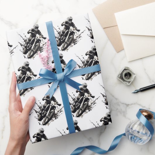 Motorcross Dirt Bike Wrapping Papier (Geschenken)