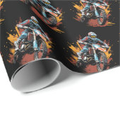 Motorcross Dirt Bike Wrapping Papier (Rol Hoek)