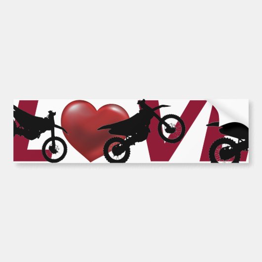 Motorcross, dirtbike, bumper en ijskast Sticker (Voorkant)