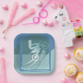 Motorcross dirtbike moto-x verjaardagsfeestje papieren bordje (Feest)