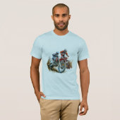 Motorcross Dirtbikes Racing Tekst op de rug T-shirt (Voorkant volledig)