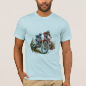 Motorcross Dirtbikes Racing Tekst op de rug T-shirt (Voorkant)