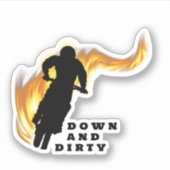 Motorcross Extreme Fietsen Sticker (Voorkant)