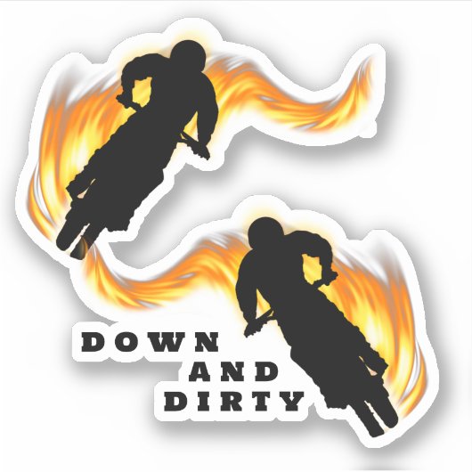 Motorcross Extreme Fietsen Sticker (Voorkant)