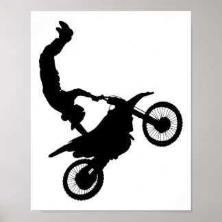 Motorcross handstandaard afdrukken poster