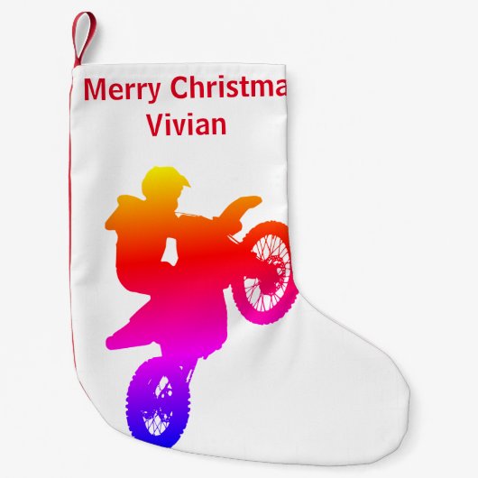 Motorcross Kerstkous Kleine Kerstsok (Voorkant)
