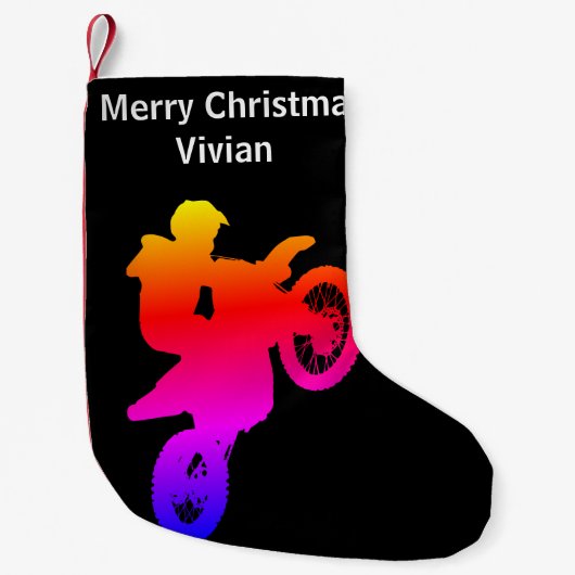 Motorcross Kerstkous Kleine Kerstsok (Voorkant)