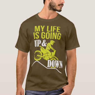 Motorcross Leven op en neer T-shirt