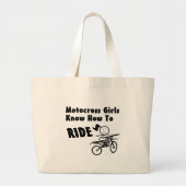 Motorcross meisjes grote tote bag (Voorkant)