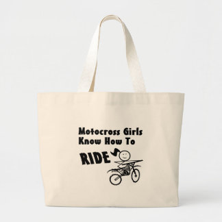 Motorcross meisjes grote tote bag