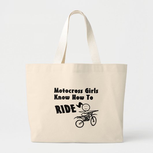 Motorcross meisjes grote tote bag (Voorkant)