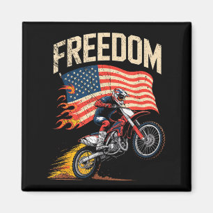 Motorcross met dirt bike magneet