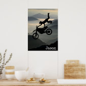 Motorcross Motorfiets Bergen Muurposter Poster (Keuken)