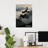 Motorcross Motorfiets Bergen Muurposter Poster (Thuiskantoor)