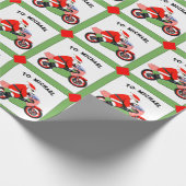 Motorcross-motorfiets Kerstcadeau Cadeaupapier (Hoek)