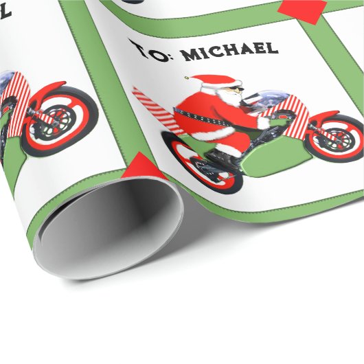 Motorcross-motorfiets Kerstcadeau Cadeaupapier (Rol Hoek)