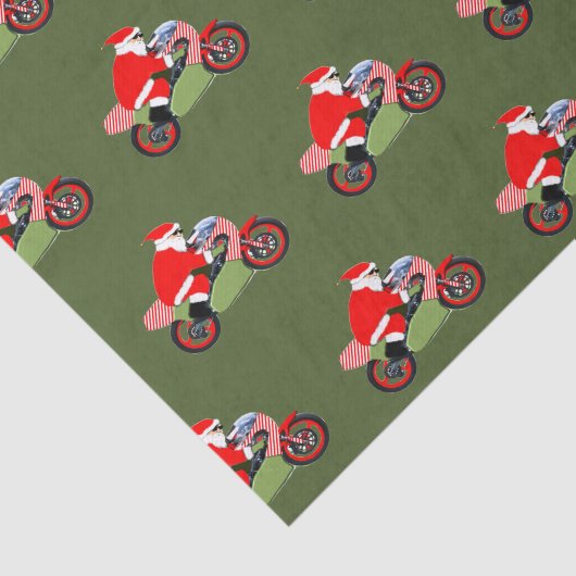 Motorcross Motorfiets Kerstvakantie Tissuepapier (Detail)