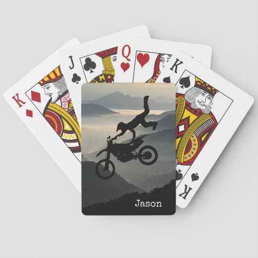 Motorcross-motorfietsen — speelkaarten (Achterkant)