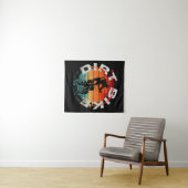 Motorcross-motorrijder Wandkleed (In Situ (horizontaal))