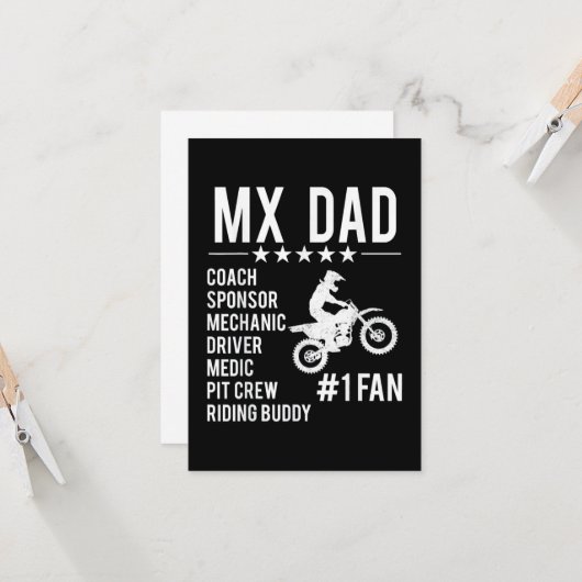 Motorcross MX Pa Kaart (Voorkant / Achterkant in situ)