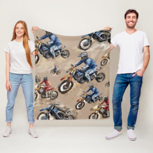 Motorcross off-road art fleece deken