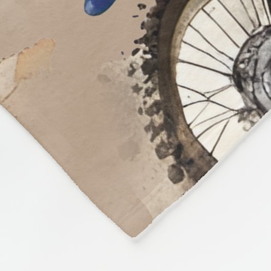 Motorcross off-road art fleece deken (Hoek)