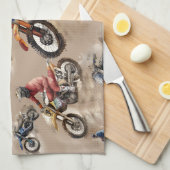 Motorcross off-road art theedoek (Quarter Fold)