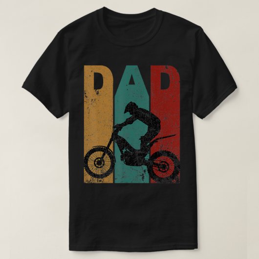  motorcross papa Dirt Bike Vaders Dag 4e van T-shirt (Design voorkant)