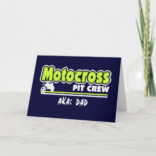 Motorcross Pit Crew Dad Kaart