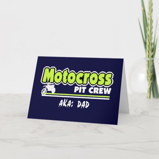 Motorcross Pit Crew Dad Kaart (Voorkant)