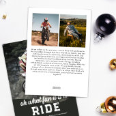 Motorcross Pret om te rijden kerstfoto Feestdagenkaart