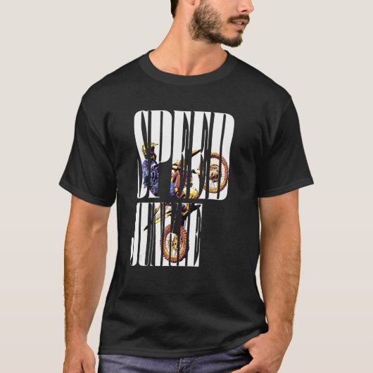 Motorcross-prijsbike speed Junkie Braap T-shirt (Voorkant)