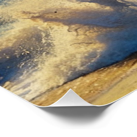 Motorcross Racer bij Beach Race II Perfect Poster (Hoek)