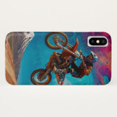 Motorcross Racer op Berghelling Case-Mate iPhone Case (Achterkant (horizontaal))