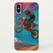 Motorcross Racer op Berghelling Case-Mate iPhone Case (Achterkant)