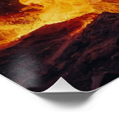 Motorcross Racer & vulkaanuitbarsting Perfect Poster (Hoek)