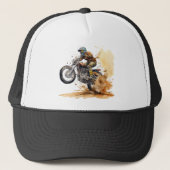 Motorcross Racing Actie Grafisch Trucker Pet (Voorkant)