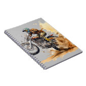 Motorcross Racing Actie Illustratie Grafisch Notitieboek (Rechterzijde)