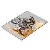 Motorcross Racing Actie Illustratie Grafisch Notitieboek (Linkerzijde)