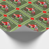 Motorcross Racing Holiday Gift Cadeaupapier (Hoek)