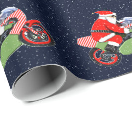 Motorcross Racing Kerstmis Cadeaupapier