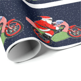 Motorcross Racing Kerstmis Cadeaupapier